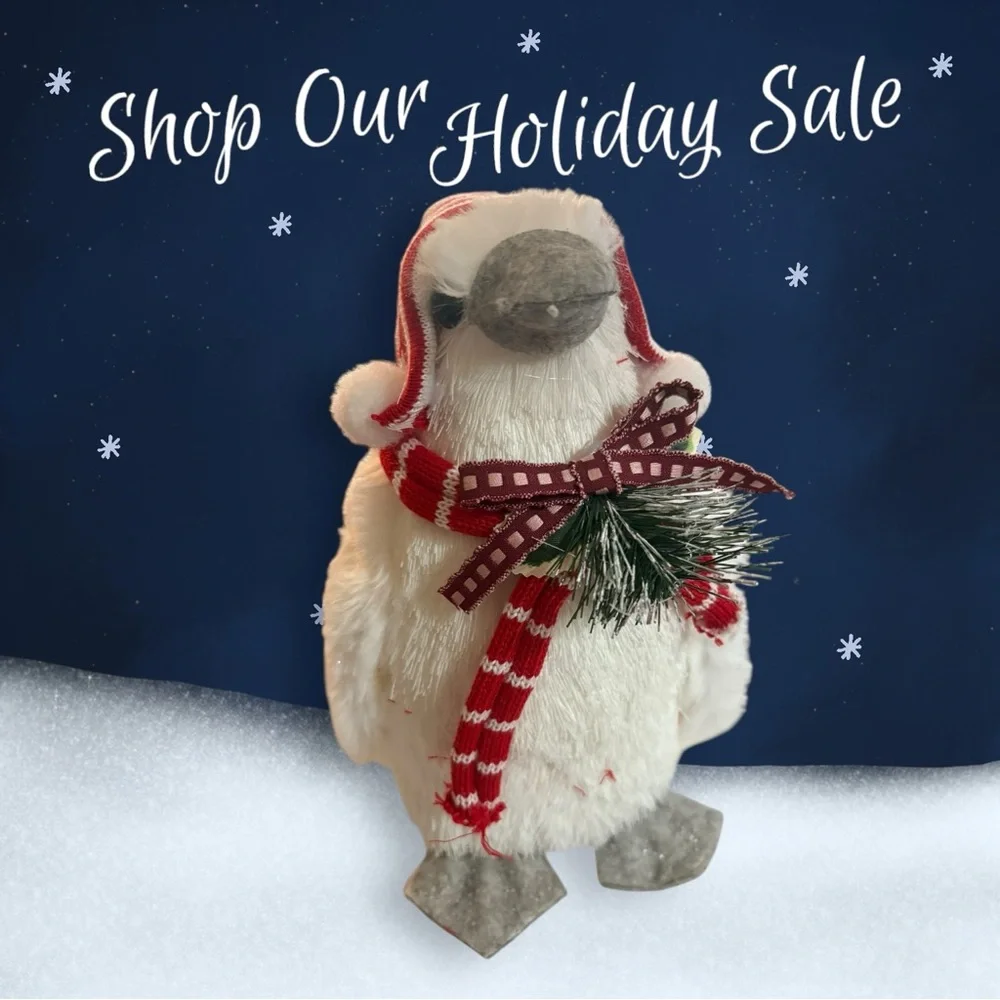 Bloom Festive Penguin with Red‎ and White Scarf